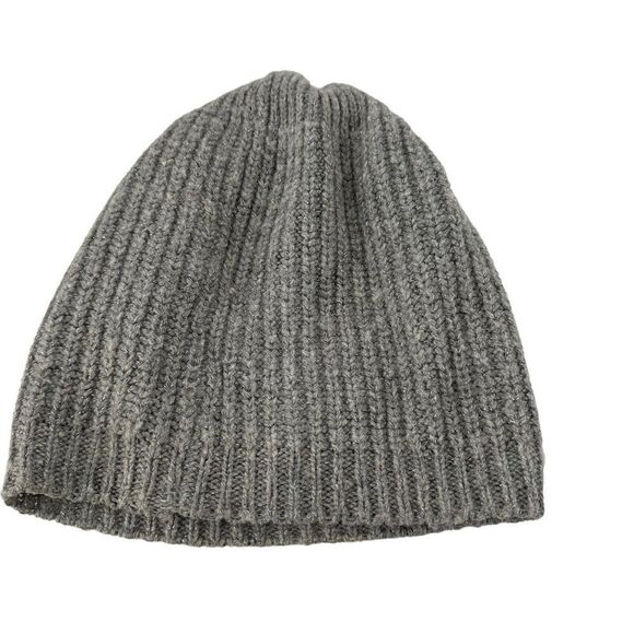 Aerie Beanie Womens Winter Hat Gray Silver Threading One Size Wool Blend Warm - Picture 2 of 5